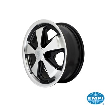 Lichtmetalen velg, 911, mat zwart met mat zilver lip en spaken, 5.5x15 inch , 5x112, 5 1/2 inch back spacing