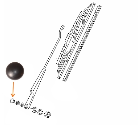 Ruitenwisser arm dop 1J0955205A
