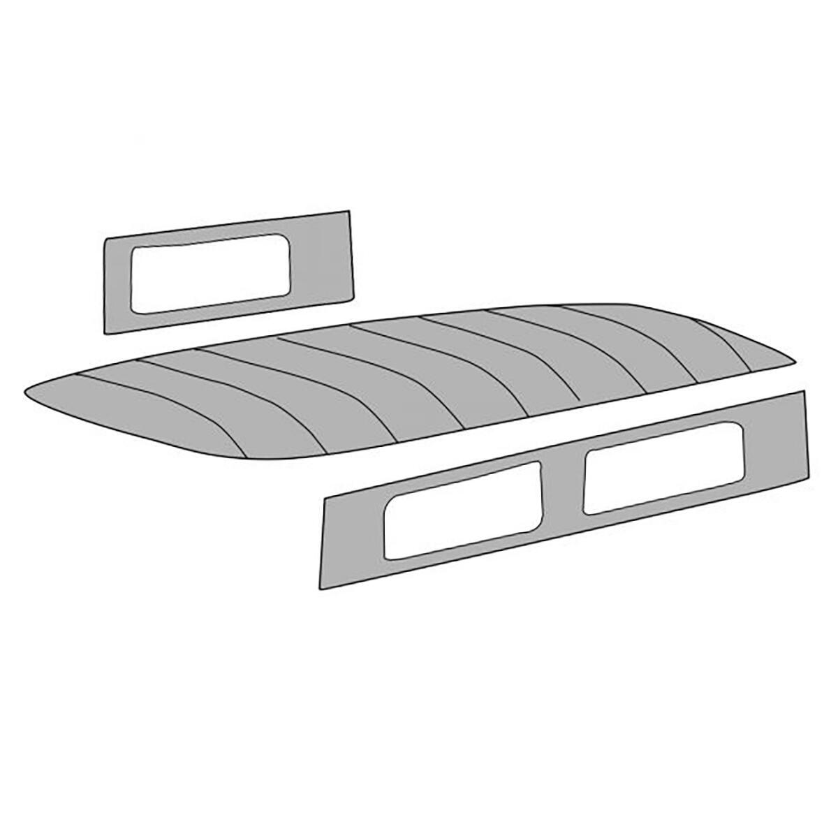 Hemelbekleding T2A geperforeerd vinyl zonder schuifdak gebroken wit