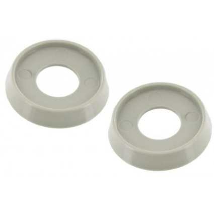 Deurhendel rozetten zilver beige (Set). Bus 1965 (216 046 096) T/M 7/1967 131837597