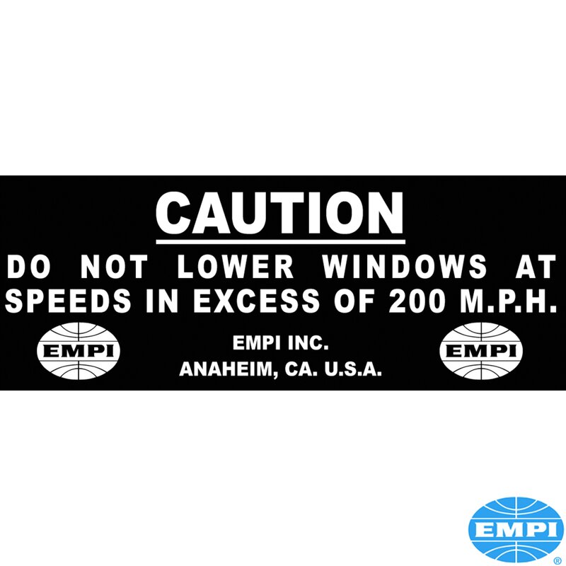 Sticker caution windows