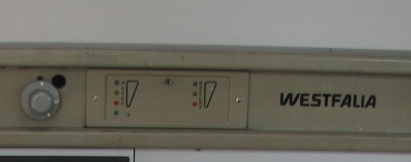 Sticker - T3 bus  Westfalia op keukenblok zwart