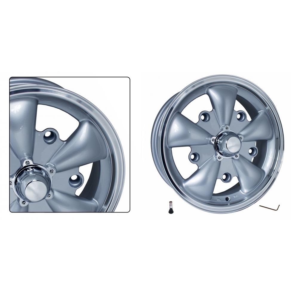 Velg EMPI 5 spaak zilver (per stuk). 5.5 x 15 - offset +20 - PCD 5 x 205 
