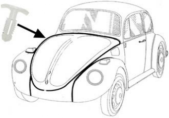 Clips deurrubber Golf 1 / Kofferkleprubber 1303, 6 pcs. 133823717