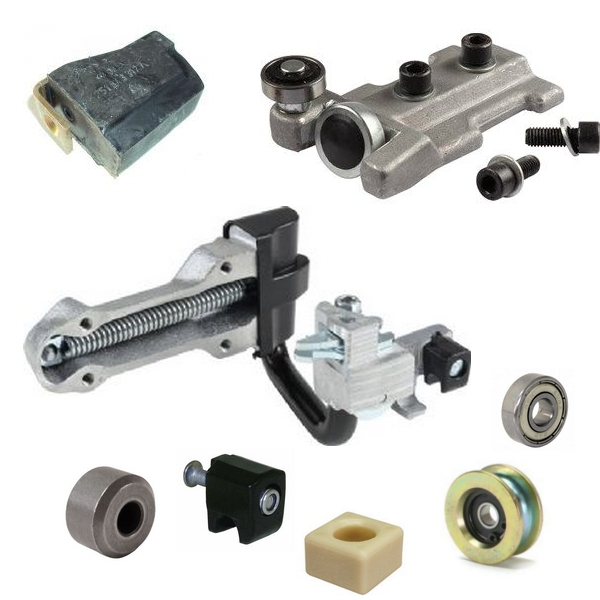 Rolgeleiding en rubbers