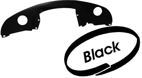 Achterpaneel type 1 motoren zonder voorverwarming zwart