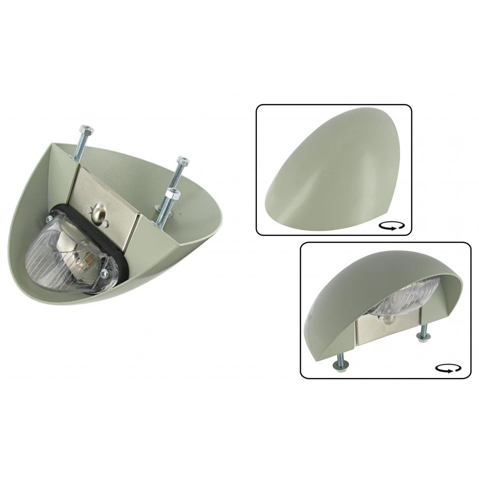 Kentekenplaat verlichting unit (compleet). Kever 1300 8/1957 T/M 7/1963, 1200 8/1957 T/M 7/1966 111943025F