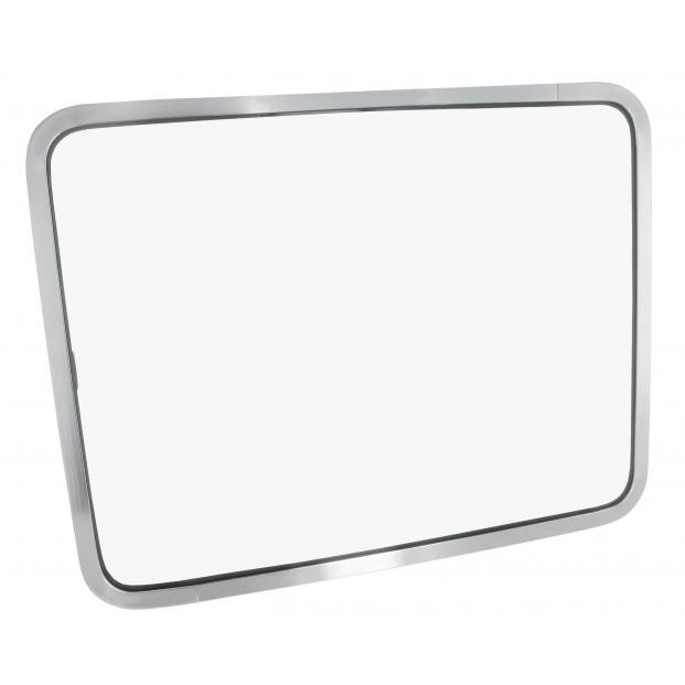 Pop-out zijruitframe (gepolijst aluminium) inclusief glas (per stuk). Bus 1954 (ch 20 76 673) T/M 7/1967 221847105A