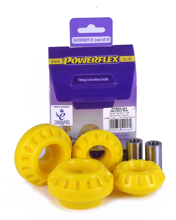Set Powerflex rubbers voor schokbrekers achteras Golf 1 