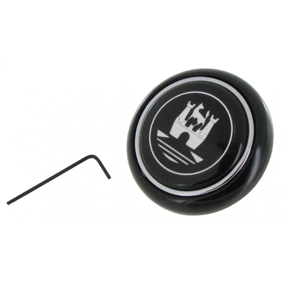 Claxondop zwart / zilver embleem 113951501B