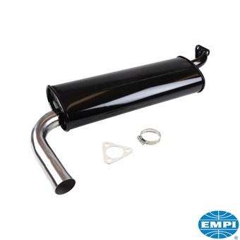 Exhaust, Quiet, zwart met 1 chromen eindpijp