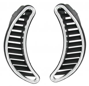 Ventilatieroosters zijkant zwart met chroomlijst (Set). Kever 113819447