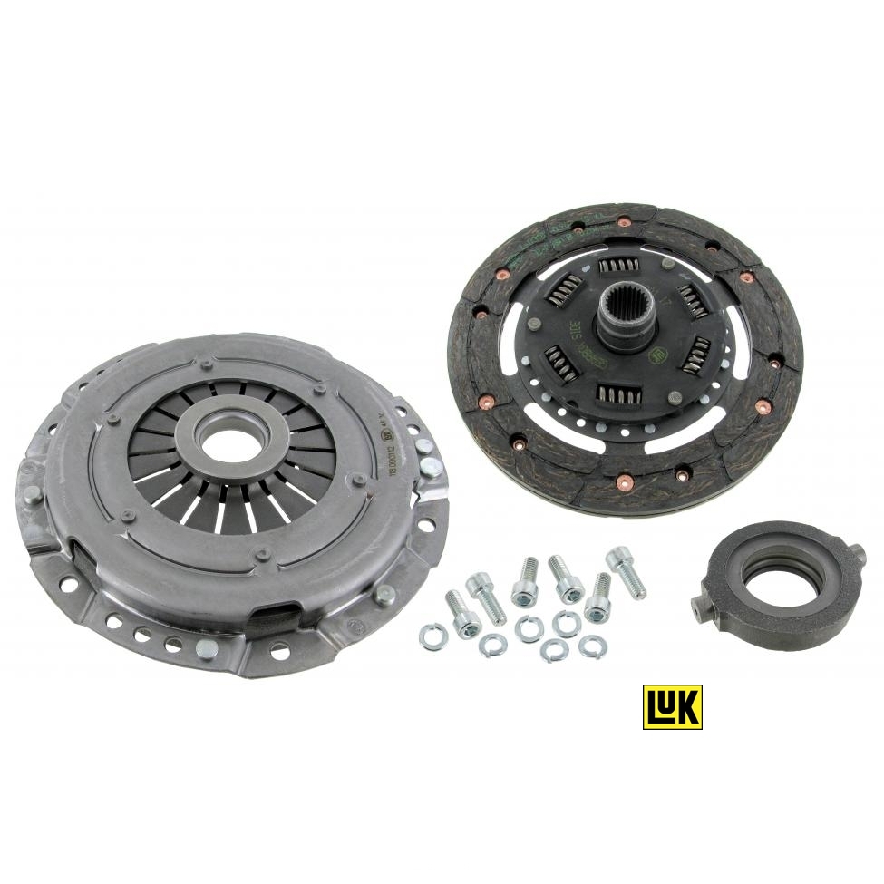 Koppelingset 180 mm. Type 1 motoren 25/30 pk, 1300cc T/M 7/1970, 1200cc T/M 1972. Type 3 motoren T/M 7/1962 111198141CX,111198141CV