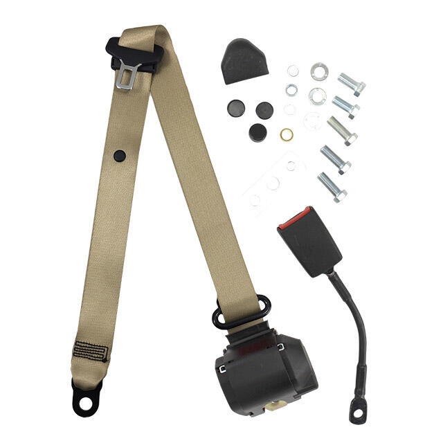 Universele 3-puntsgordel- beige, per stuk met E-keuring