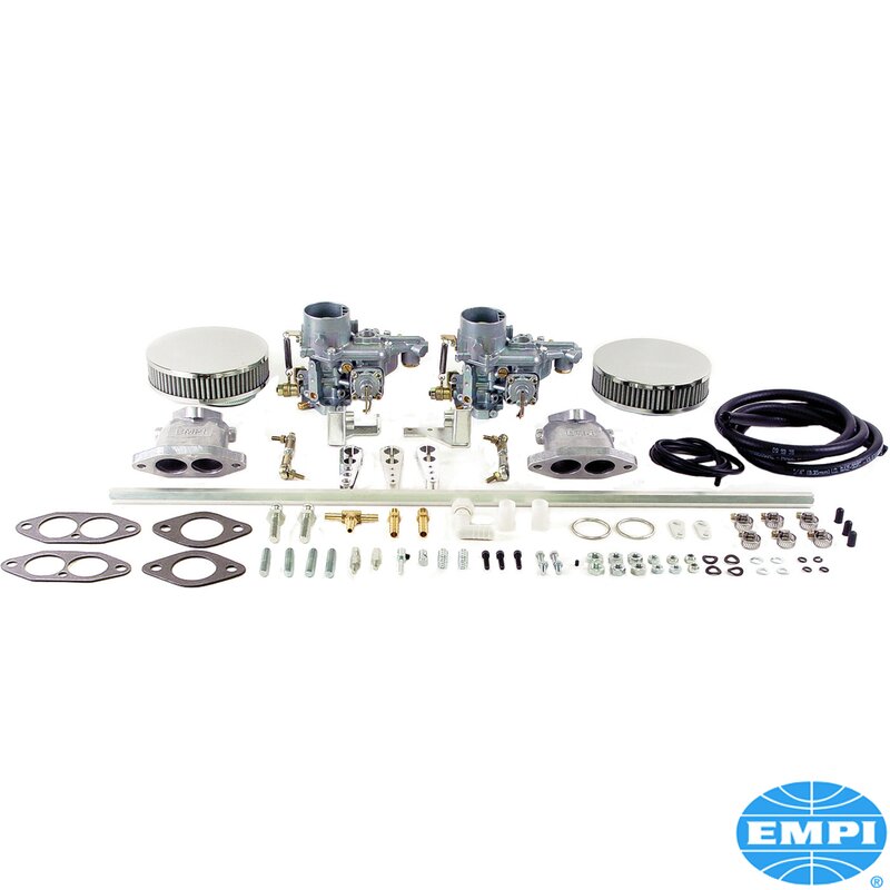 Carburateur set dubbelpoorts, EPC 34, met inlaat spruitstuk en luchtfilter TYPE 3