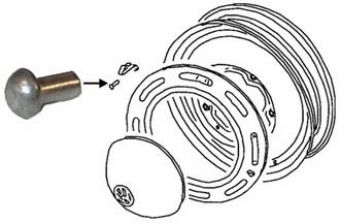 Rivet voor hub cap spring N..0134071