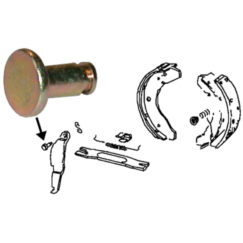 Handremgaffel montage pen 211609601B per stuk