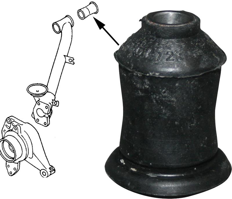 Draagarmbus  draagarmrubber achteras T2 bus 211501121