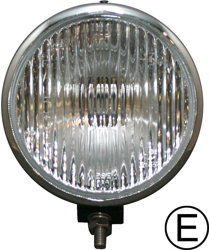 Mistlamp, halogeen, Ø160x60, chroome. met E-keur