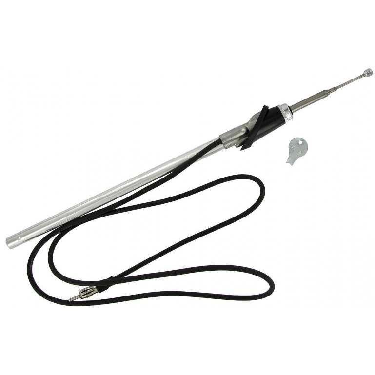 Antenne zwart. Kever 8/1966 en later. Type 3 8/1966 en later. T25/T3 bus 