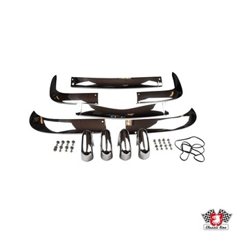 Bumper set Karmann Ghia 55-66, RVS, voor en achter,143798104