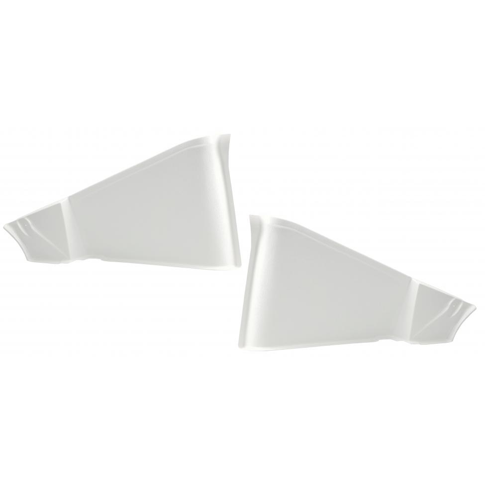 Kapscharnier afdekplaat wit (Set). Karmann Ghia 8/1969 en later cabriolet 141867035A