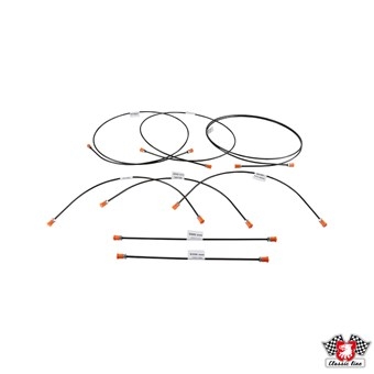 Remleidingset Golf 2  (08/89-07/92) voor wagens met ABS en remtrommels