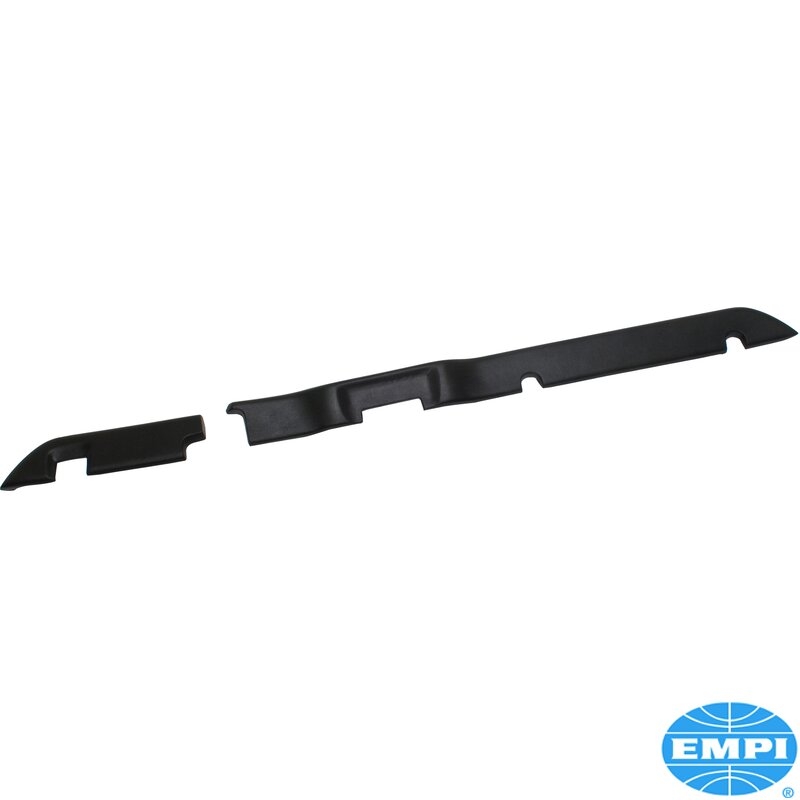 Dashboard onderzijde stootrand 2 delig. Karmann Ghia 8/1971 en later (LHD) 141857061B,141857062B,141857683,141857685