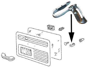 Bekledingspaneel  clip metaal  N014389-3