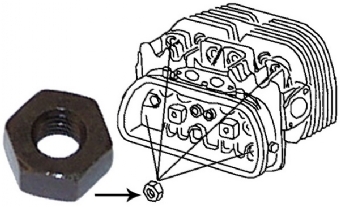 Cilinderkop moer (zeskant), 8 mm 043101457