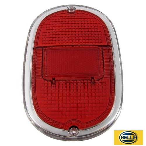 Achterlicht lens rood/rood (per stuk). Bus 8/1961 T/M 7/1971. Kübel. converteert europees achterlicht naar USA stijl 