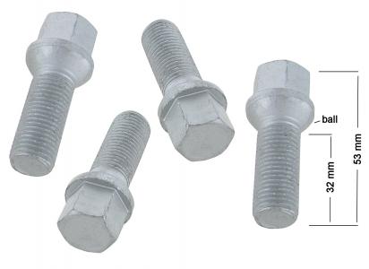 Wielbouten galvaniseerd 4 stuks. M14 X 1.5 