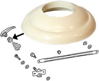 Rozet raamslinger / deurhendel, ivoor 113837235E