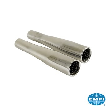 Eindpijpjes met demping, chroom, set van 2 113251163TT 	