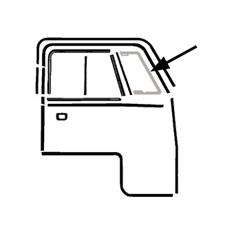 Tochtruitrubber rechts. Bus T/M 7/1967 211837626