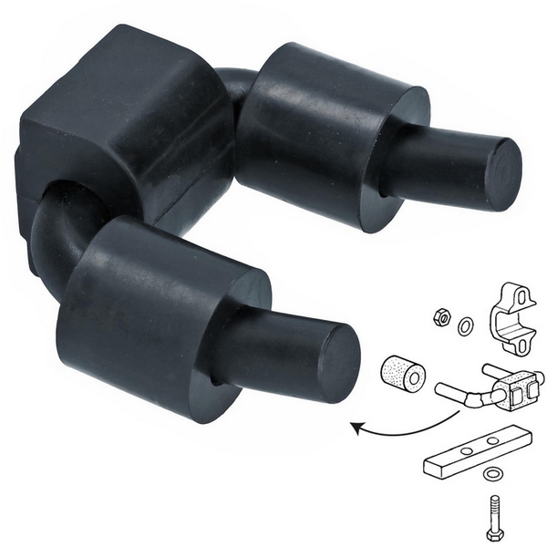 Montagebeugel incl. rubbers  versnellingsbak T2 bus, voorzijde 211599227