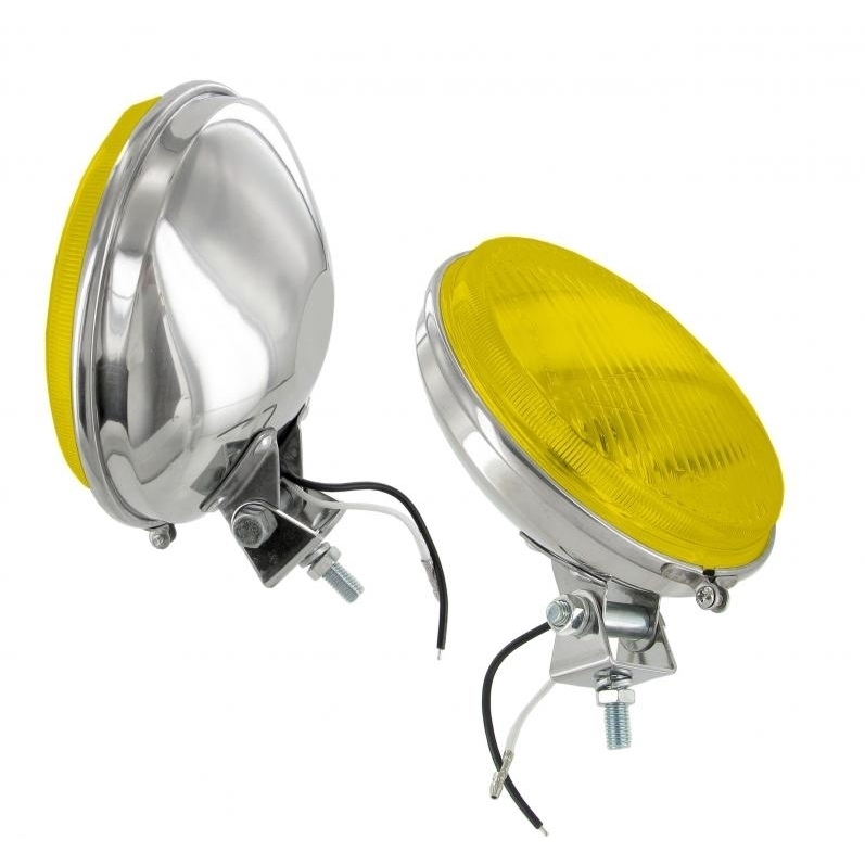 Mistlampen gepolijst RVS (per paar) Ø 150 mm (Set). alle modellen en bouwjaren 