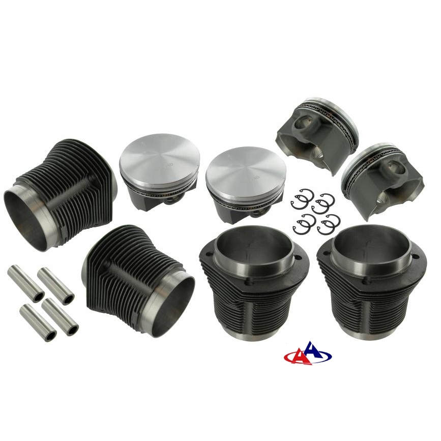 Big-bore cilinder/zuigerset 2110 cc. Type 1 / Type 3 / CT/CZ boring 90.5 mm slag 82 mm. carter 96 mm cylinderkoppen 98 m 
