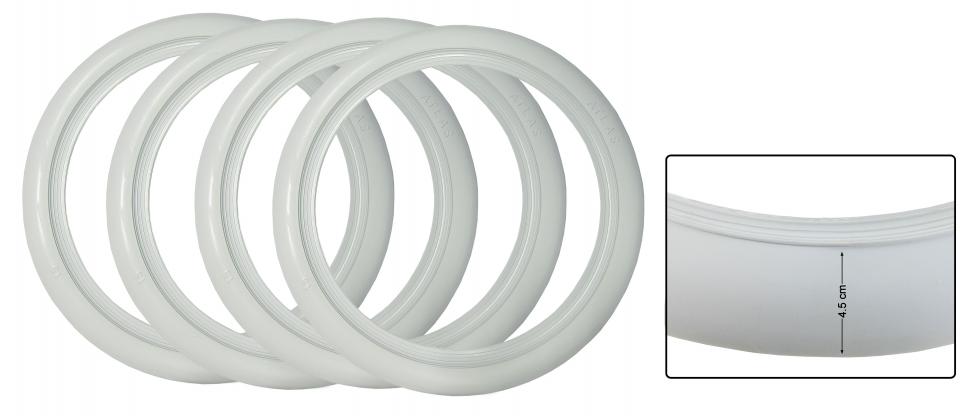 White Wall bandringen 4.5 cm 4 stuks. 15 inch wielen 
