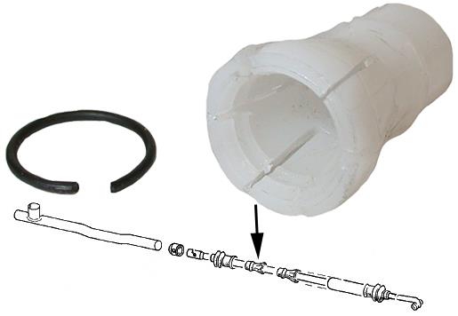 Geleidebus schakelstang T1 / T2 bus, plastic 211711179