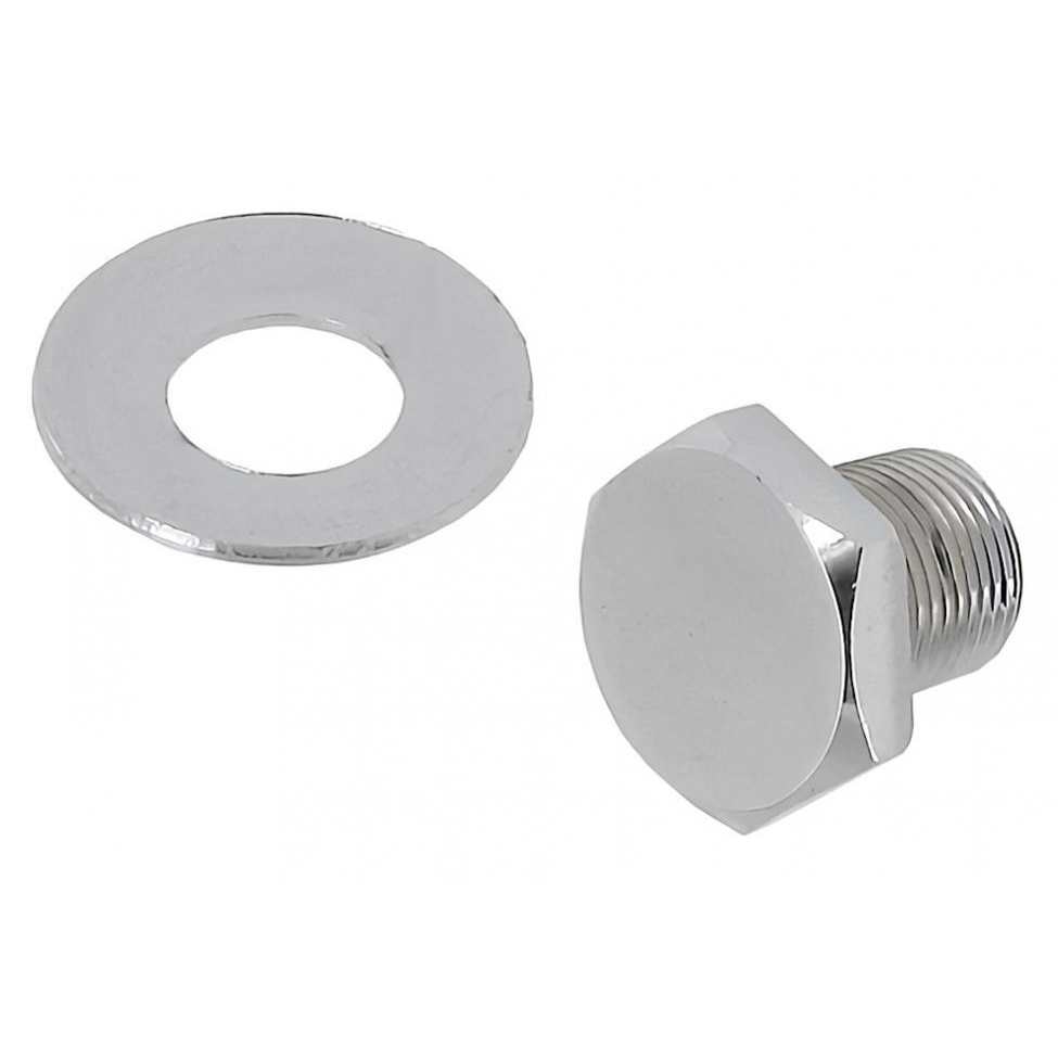 Krukaspoelie bout verchroomd met ring Type 1 motoren