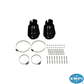 Ashoesset met toebehoren, achterzijde, voor pendelas, zwart, 2 stuks