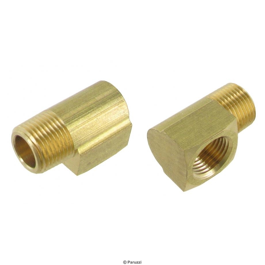 Olieslang aansluitstuk 90° (Set). 3/8 schroefdraad (beide zijden) 
