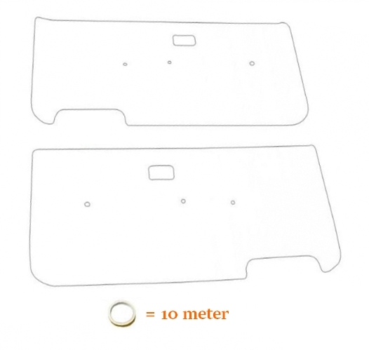 Deurkaartfolie plug and play Golf 1/ Jetta 1 2-deurs