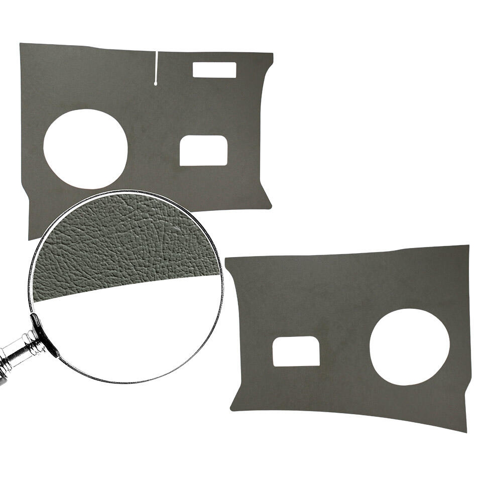 Schutborden vooraan, grijs PVC, per paar