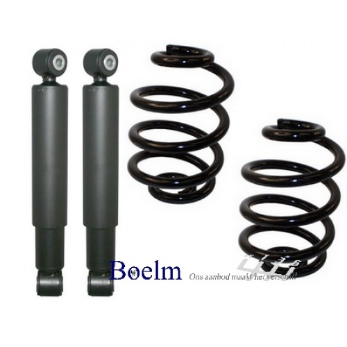 Complete set schokdempers + veren achteras T25/ T3 bus (Niet Syncro)