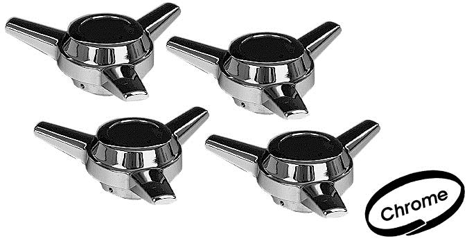 Chromen sierdop volgen Kever (set van 4)