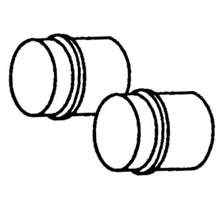 Kachelslang bevest. buisjes paar
