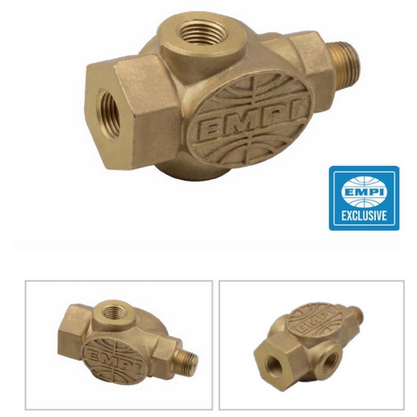 Olietemperatuur/ oliedruk zender adapter 3 aansluitingen EMPI 