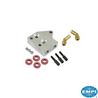 Oliekoeler adapter (dubbel). 